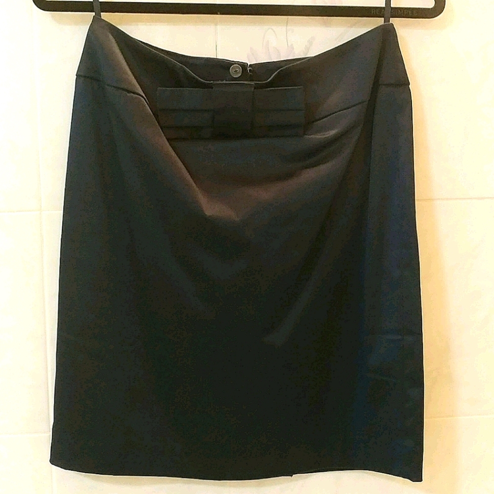Beautiful dark navy satin mini skirt